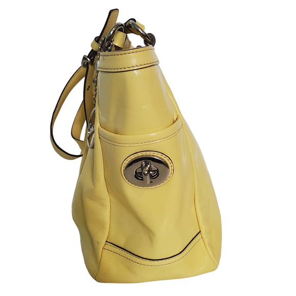 Coach Patent Leather Pleated Gallery Tote Bag F13761 - Picture 7 of 12